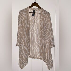 Chico’s Travelers Slinky Open Front Cardigan Open Knit Women Large‎ Classic